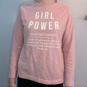 Light Pink Crewneck Sweatshirt/Long Sleeve tee
